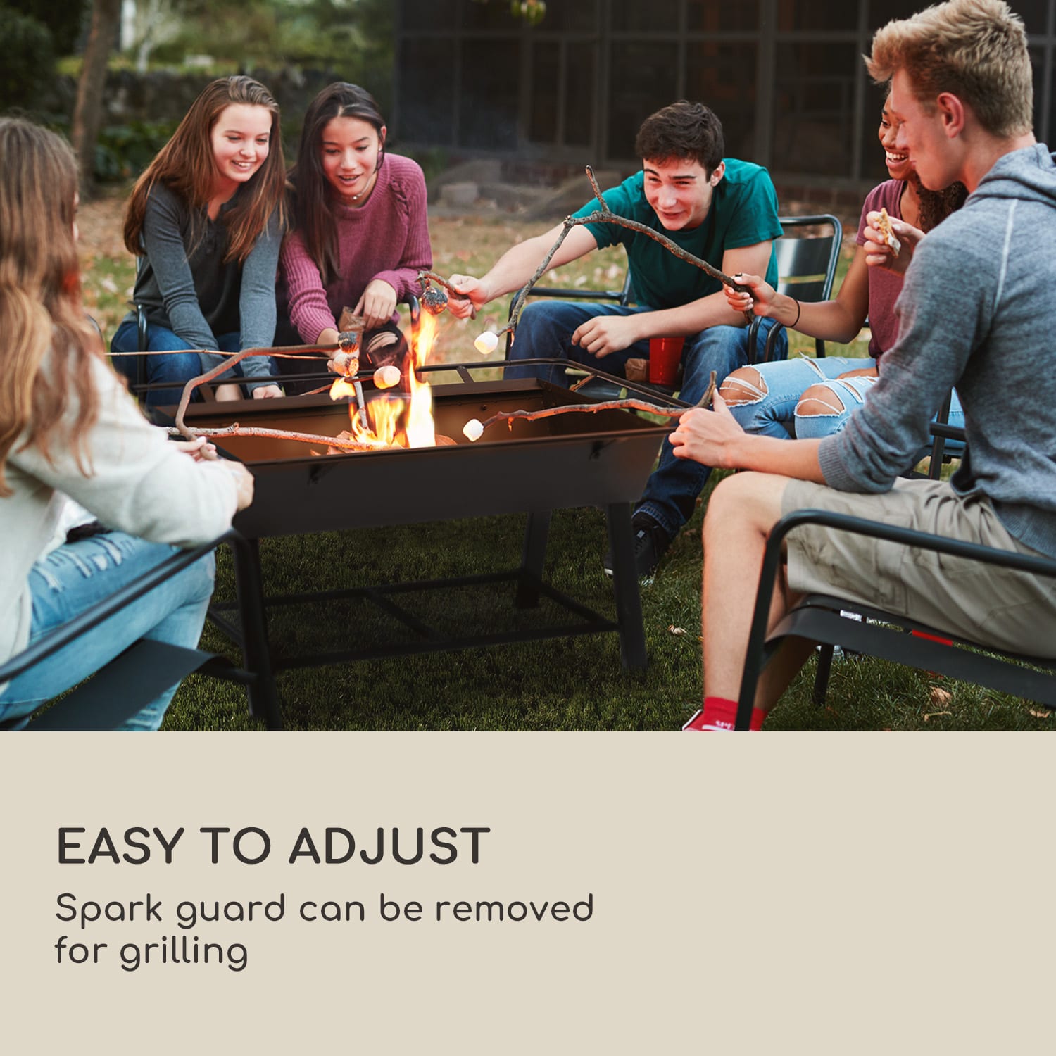 Blumfeldt Milos Alto, otočný gril, žiaruvzdorná oceľová konštrukcia, priehradka na drevo – Obrázok 4