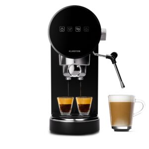 Klarstein Furore, pákový kávovar, 1380 W, 20 bar, digitálny displej, 2 šálky, kompaktný, nehrdzavejúca oceľ