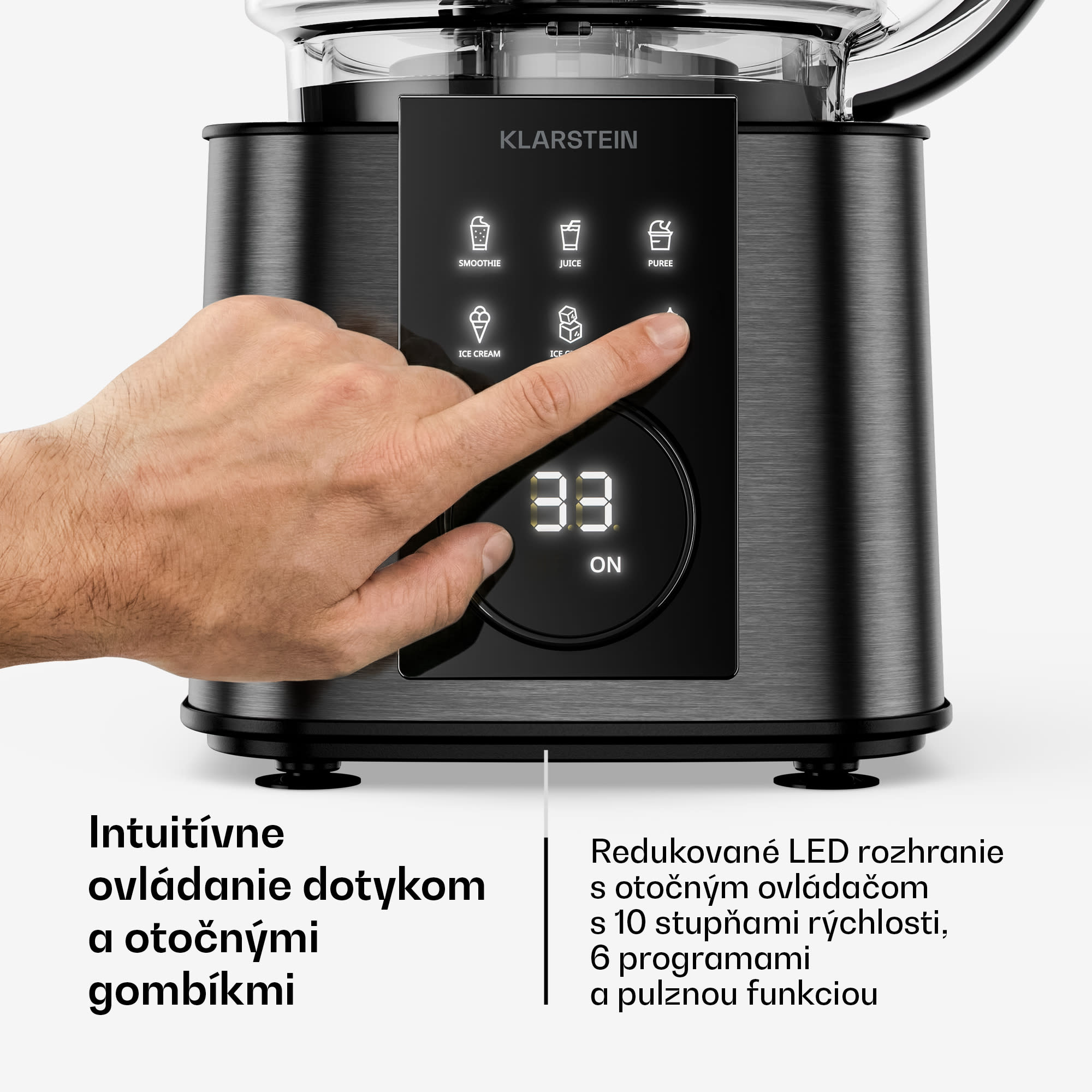 Klarstein Verosteel kuchynský robot s mixérom | miesenie, šľahanie a odšťavovanie | 1200 W | 2 l /1,75 l – Obrázok 5