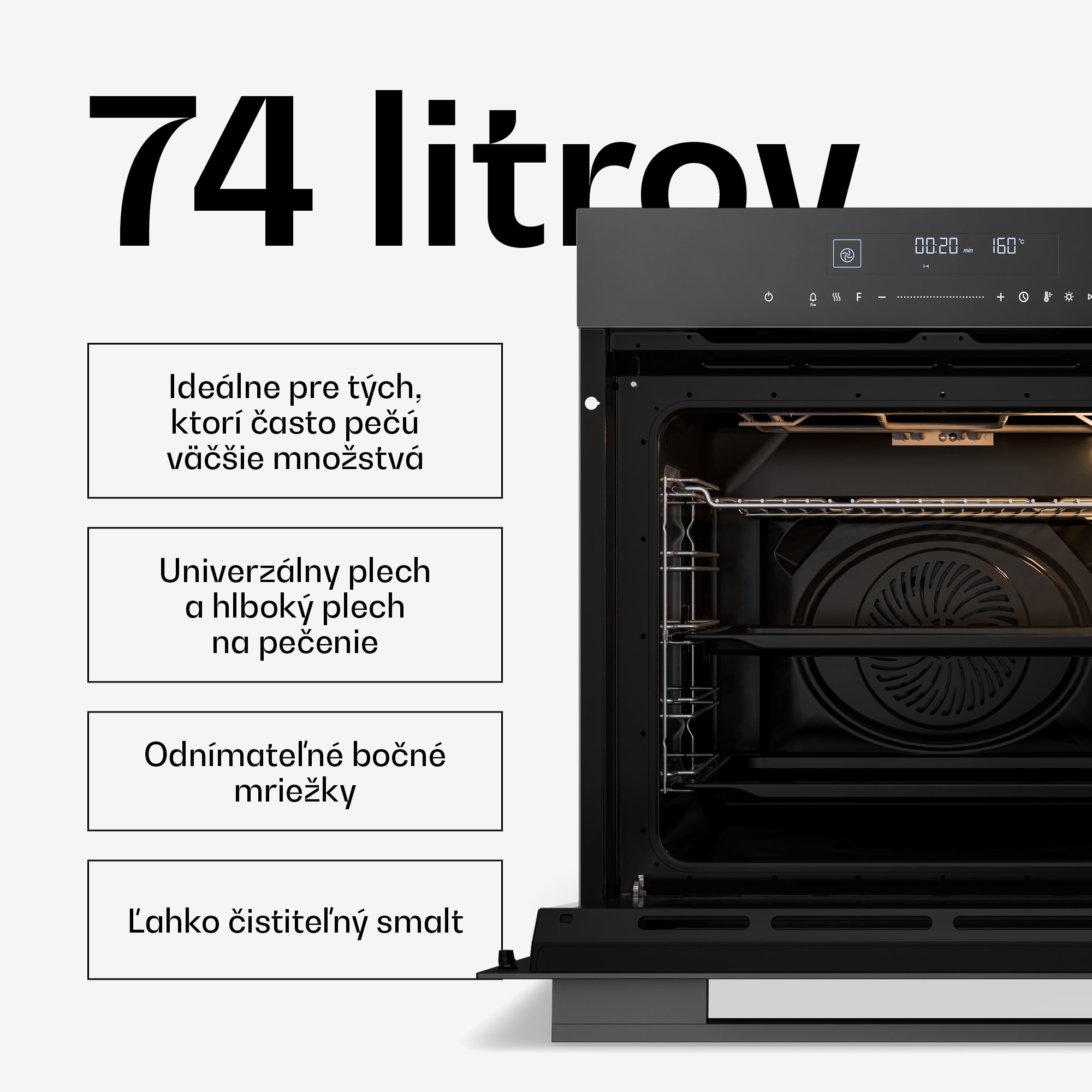 Klarstein Velaire indukčná varná doska + Velaire vstavaná rúra + Velaire teleskopický digestor | 60 cm – Obrázok 4