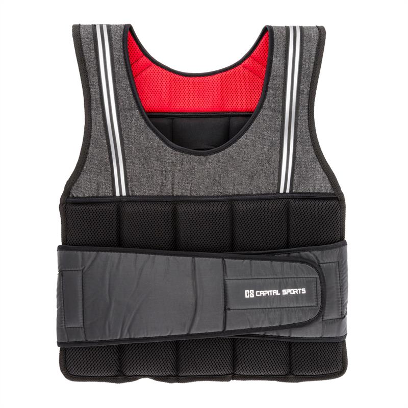 Capital Sports Vestpro 10, záťažová vesta s 10 kg závažiami, celkom 23 závaží