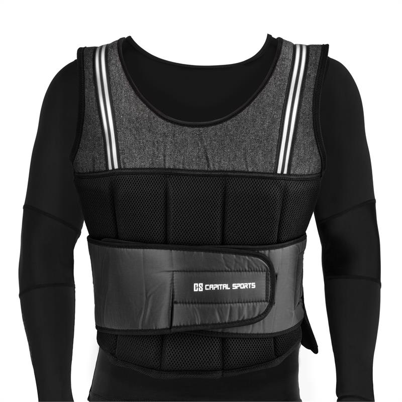 Capital Sports Vestpro 10, záťažová vesta s 10 kg závažiami, celkom 23 závaží – Obrázok 2