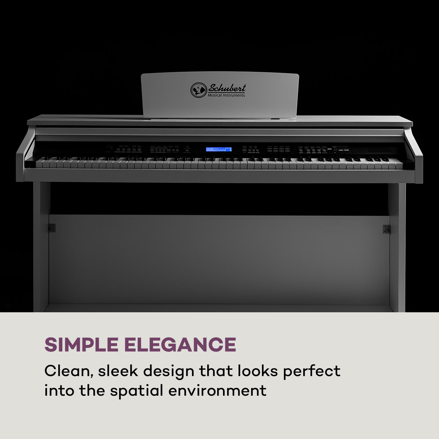 SCHUBERT Subi88 MK II, digitálne piáno, 88 kláves, MIDI, USB, 360 zvukov, 160 rytmov, biele – Obrázok 3