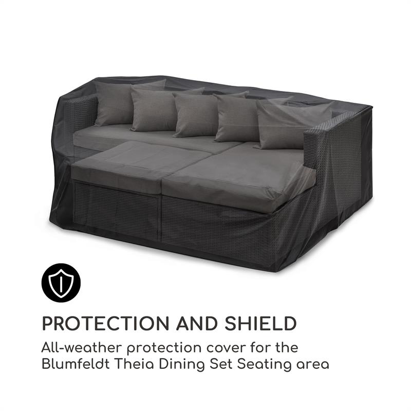 Blumfeldt Theia Raincover, ochranný kryt, 100 % polyester, ochrana v každom počasí, čierny – Obrázok 2
