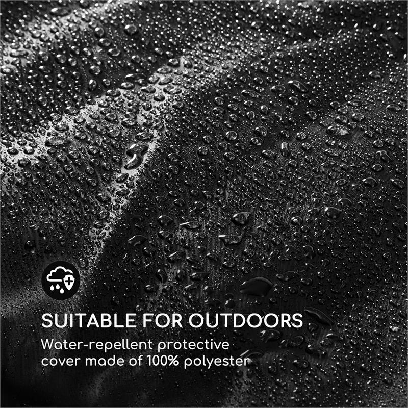 Blumfeldt Theia Raincover, ochranný kryt, 100 % polyester, ochrana v každom počasí, čierny – Obrázok 3