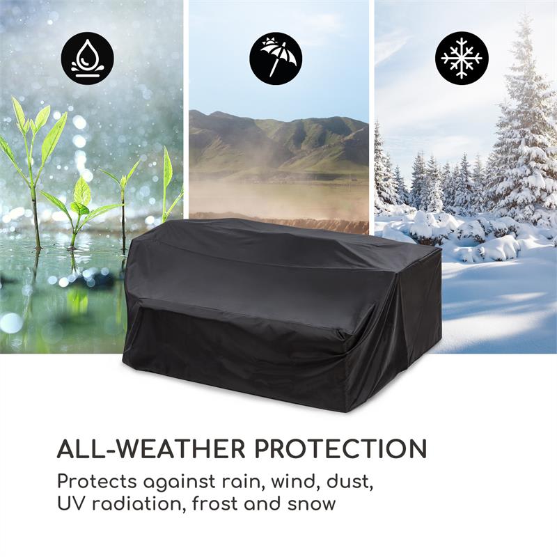 Blumfeldt Theia Raincover, ochranný kryt, 100 % polyester, ochrana v každom počasí, čierny – Obrázok 4