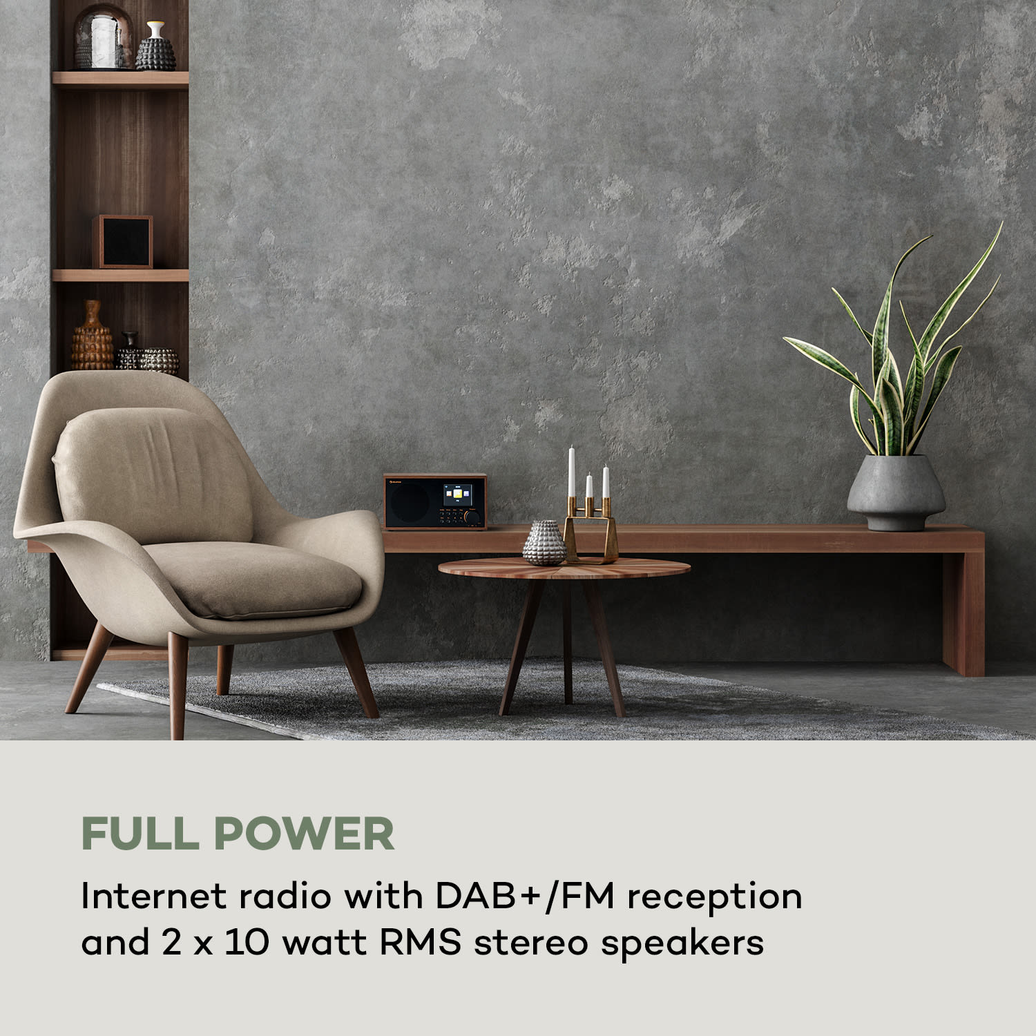 Auna Silver Star Mini Two, internetové DAB+/FM rádio, WiFi, BT, TWS reproduktor – Obrázok 2
