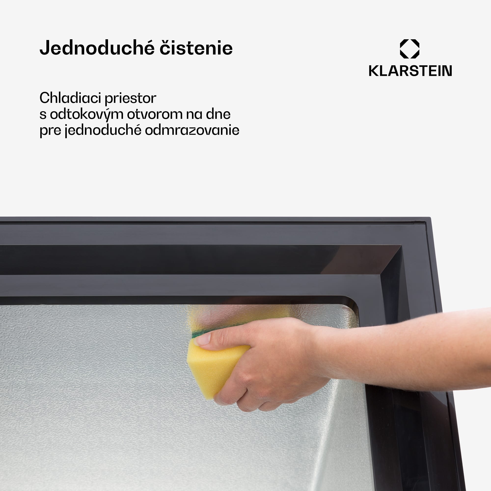 Klarstein Iceblokk 80, mraziaci box, voľne stojaci, 78 l, uzamykateľný, energet. trieda F, čierna – Obrázok 5