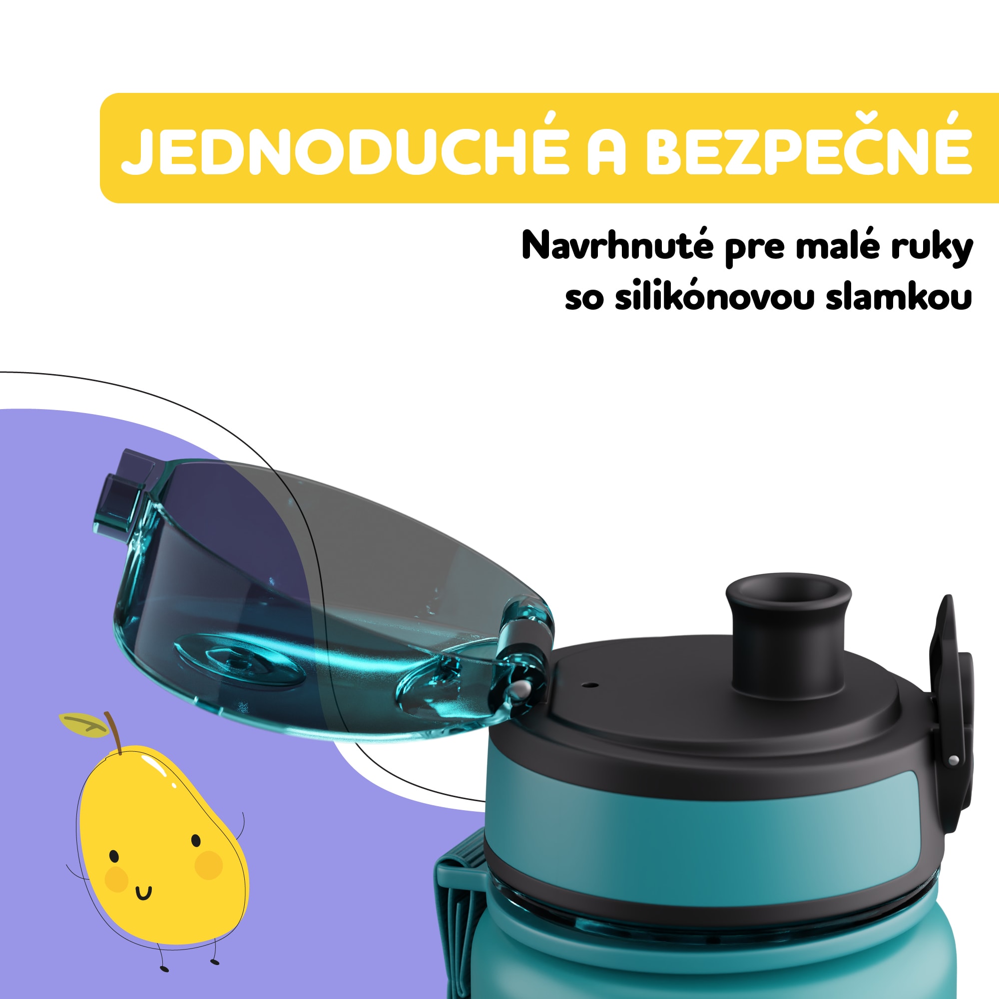 Klarstein schmatzfatz náhradné viečko, tlačidlo, silikónová slamka, pre 500ml fľašu – Obrázok 5