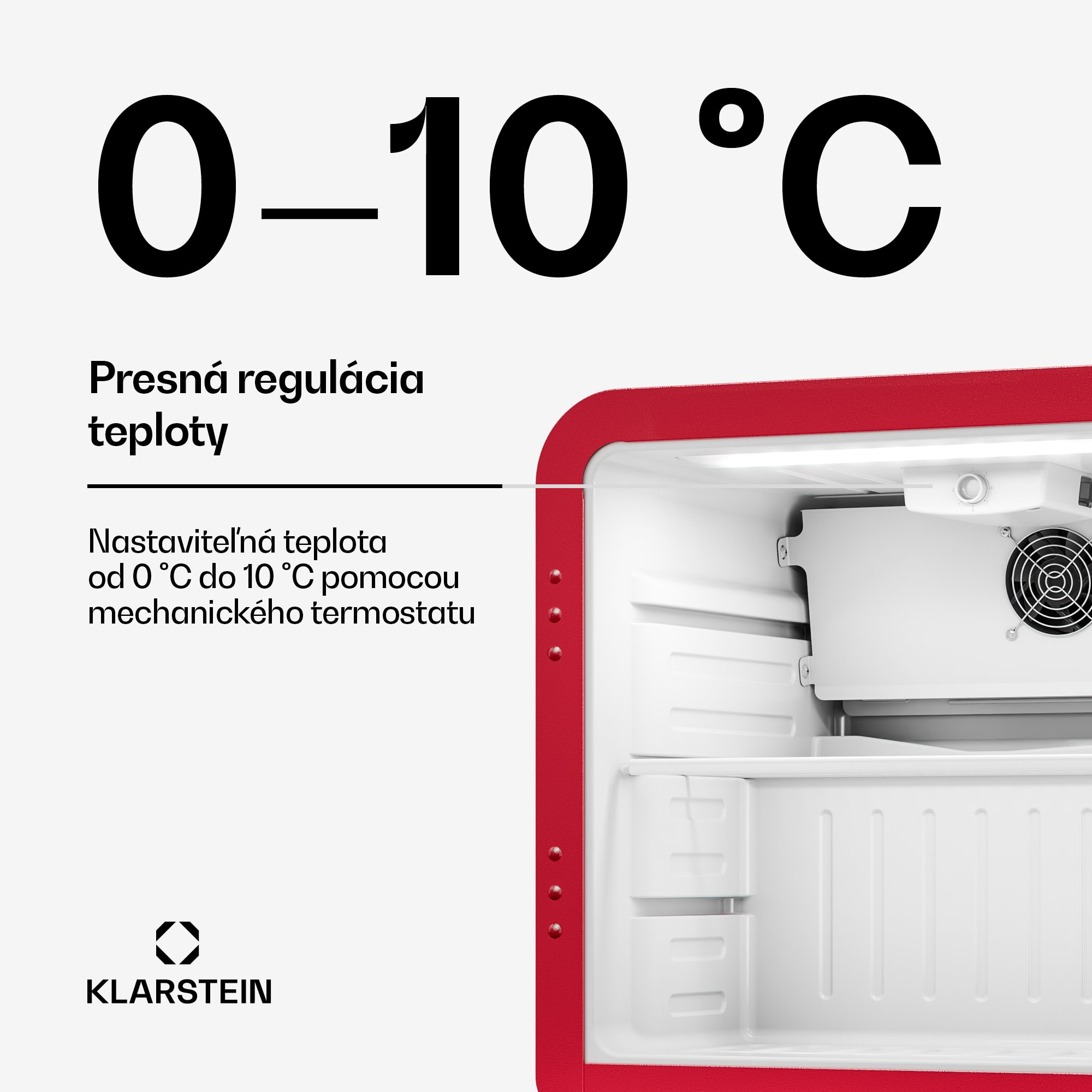 Klarstein Audrey Evo chladič nápojov | 39 x 38 cm | LED vnútorné osvetlenie | 75 W | 42 dB – Obrázok 4
