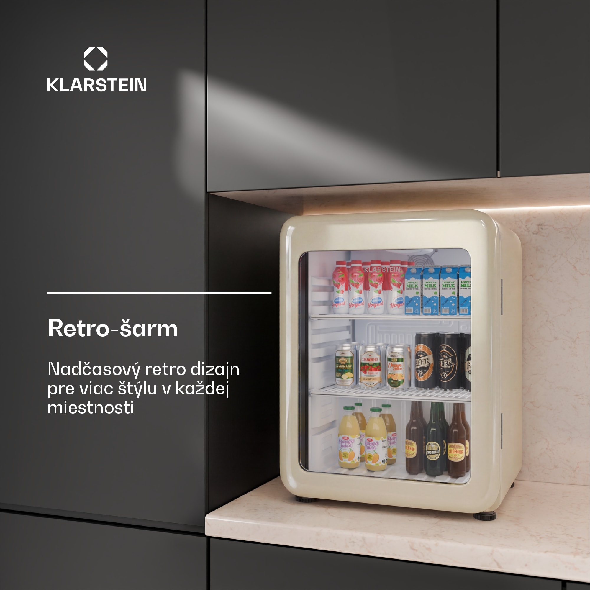 Klarstein Audrey Evo chladič nápojov | 56 x 38 cm | LED vnútorné osvetlenie | 85 W | 42 dB – Obrázok 3