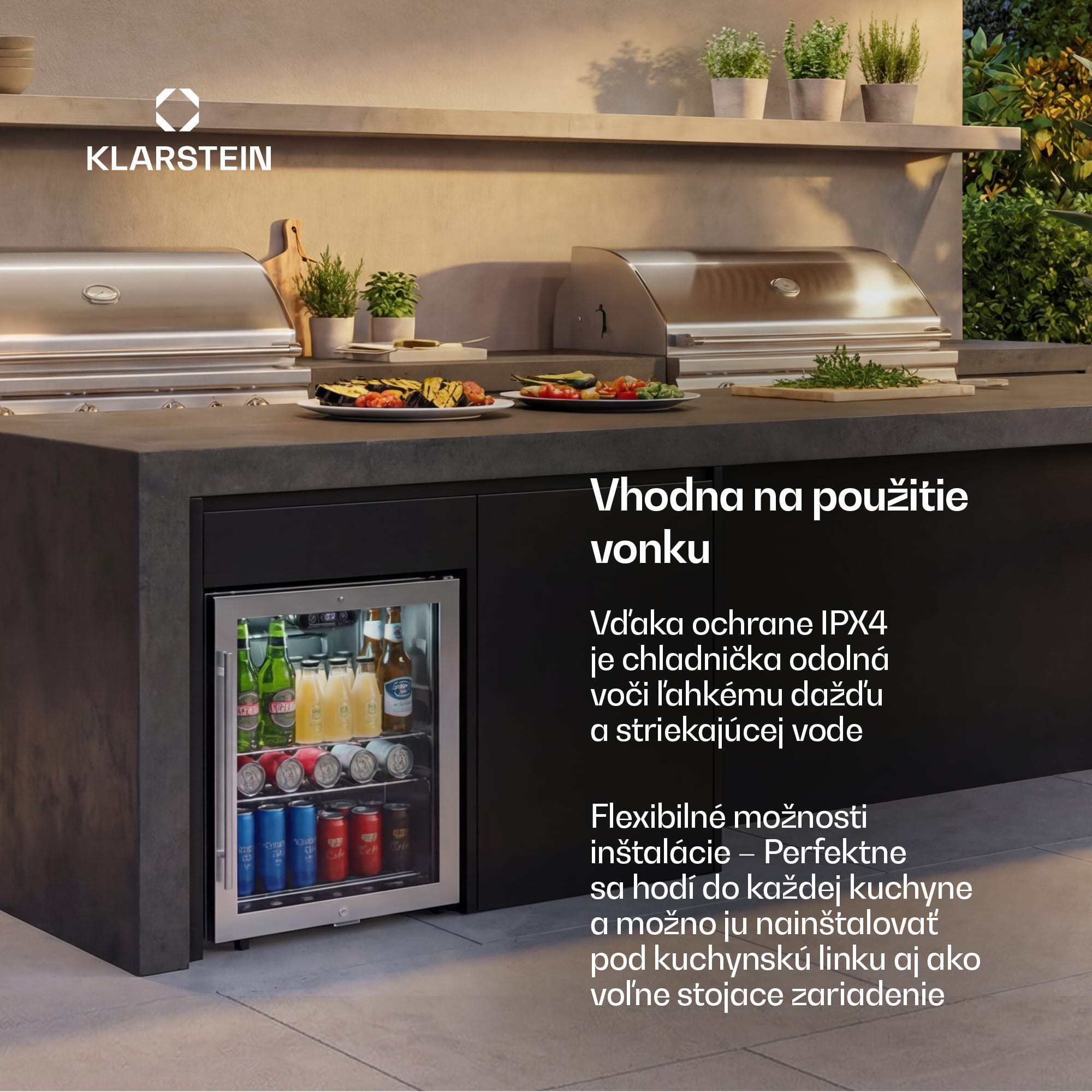 Klarstein LuxeChill chladnička na nápoje | 64 x 48 cm | LED vnútorné osvetlenie | Čierna – Obrázok 3