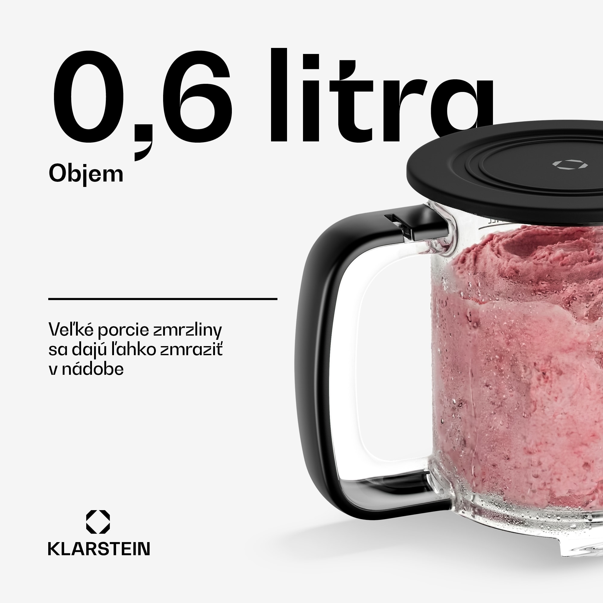 Klarstein Velaire nádoba na zmrzlinu | 0,6 litra | Tritan | odolná | silikónové veko | vhodná do umývačky riadu – Obrázok 2