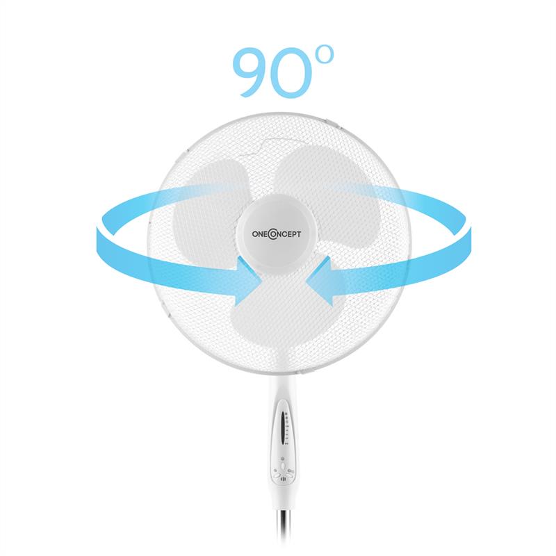 OneConcept White Blizzard RC 2G stojanový ventilátor set 50 W 41 cm s diaľkovým ovládaním – Obrázok 4