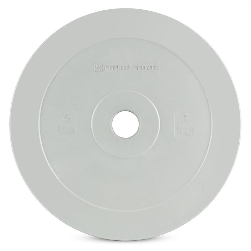 Capital Sports Methoder, kotúčové závažie, guma, pár, 2,5 kg, šedý – Obrázok 2
