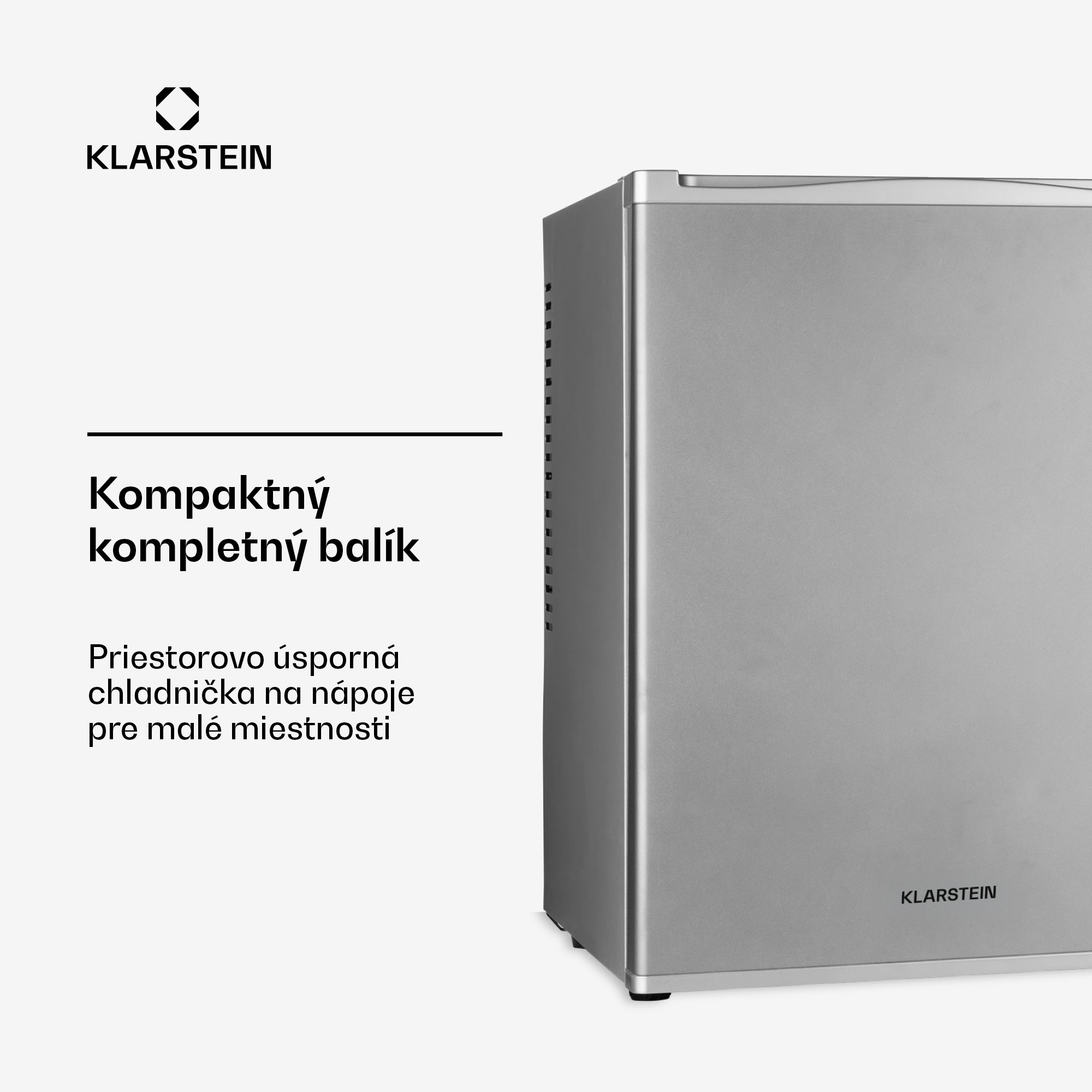 Klarstein Happy Hour 33, minibar, 33 l, 5-15°C, energet. trieda G, tichý, 25 dB, LED svetlo, strieborný – Obrázok 3
