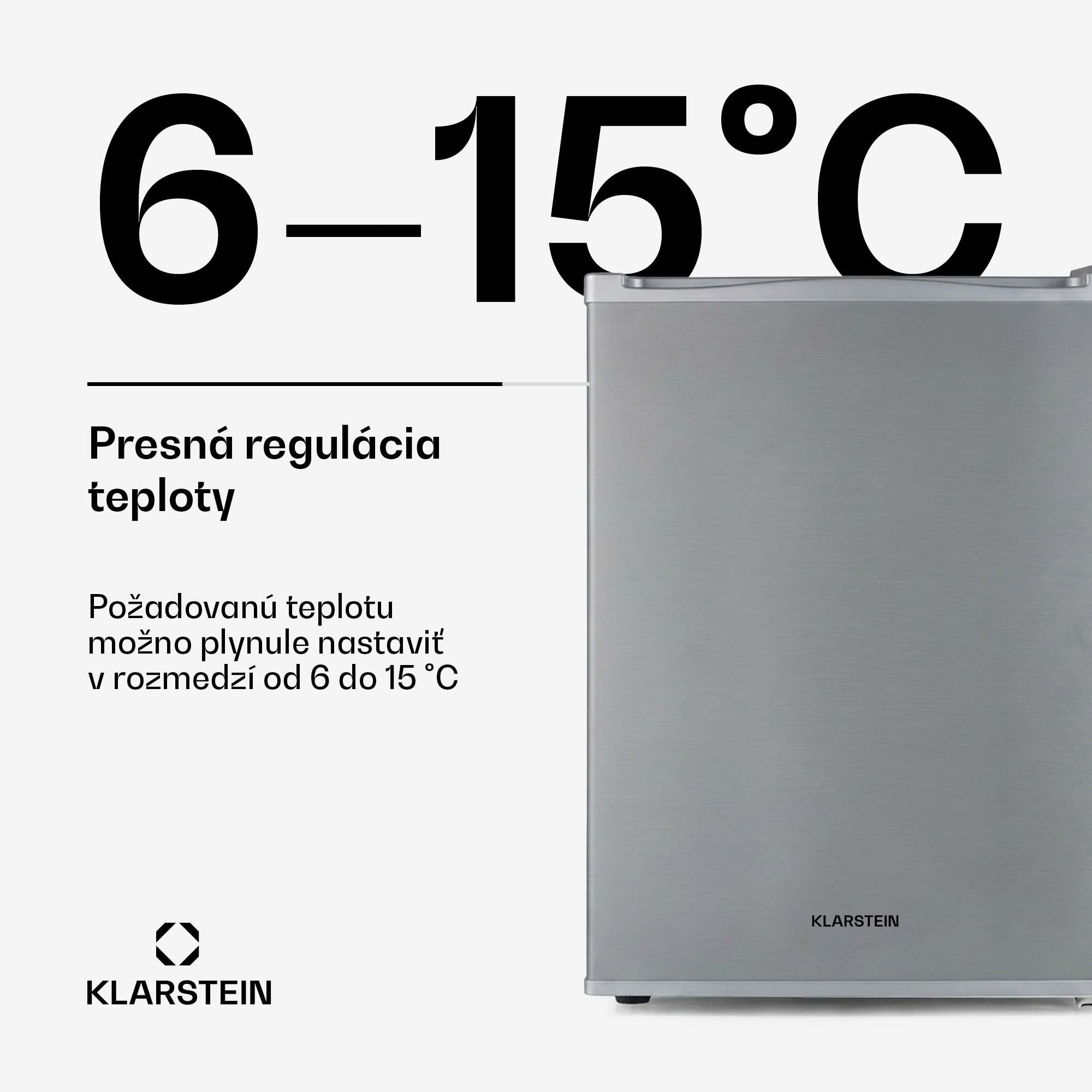 Klarstein Happy Hour 33, minibar, 33 l, 5-15°C, energet. trieda G, tichý, 25 dB, LED svetlo, strieborný – Obrázok 4