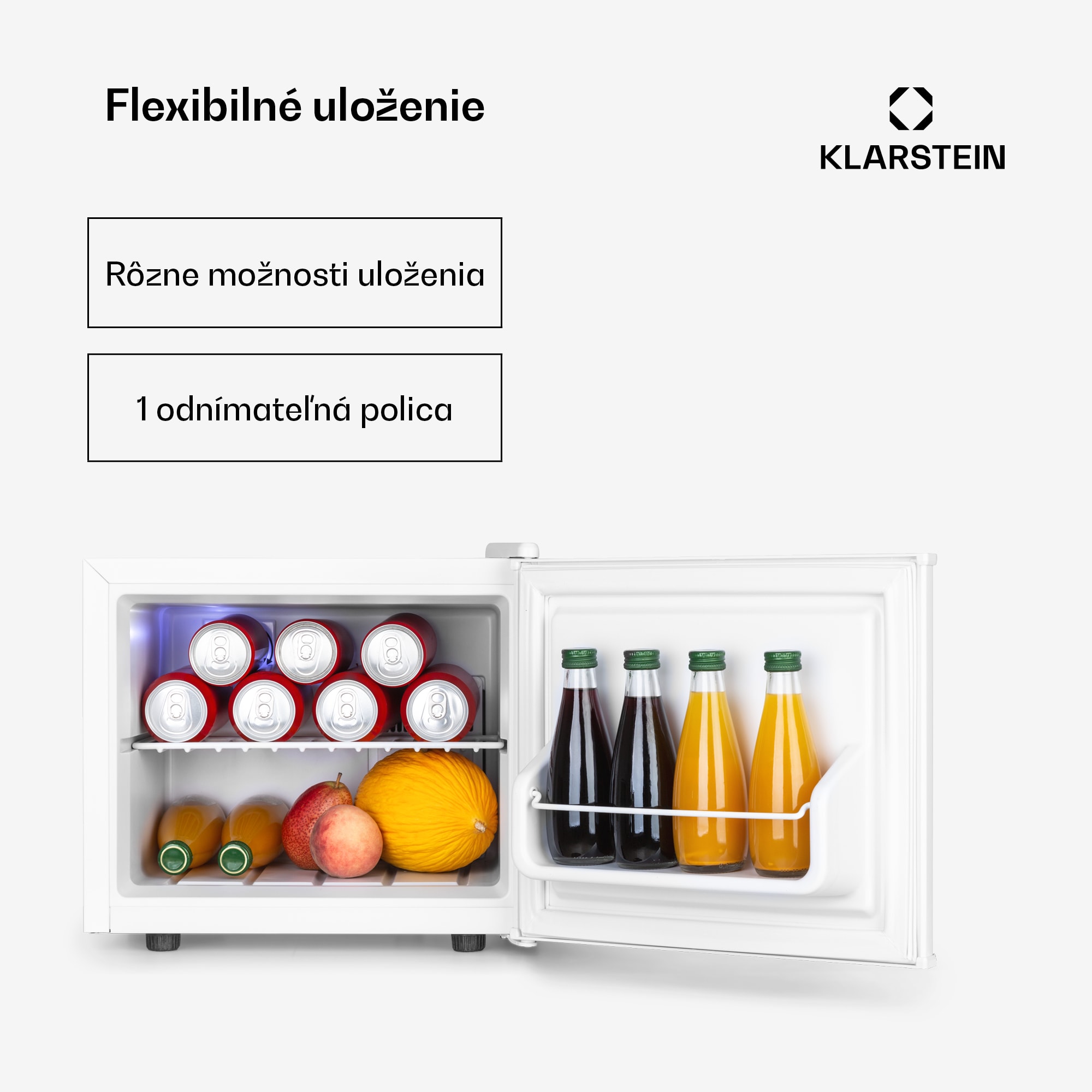 Klarstein Geheimversteck, mini chladnička, 17 l, 2 úrovne, 26dB, termoelektrická – Obrázok 5