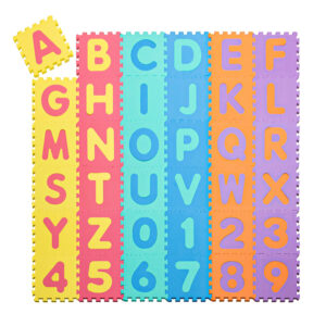 Babify Podložka na hranie, s hračkou, 36 ks, Puzzle Multi