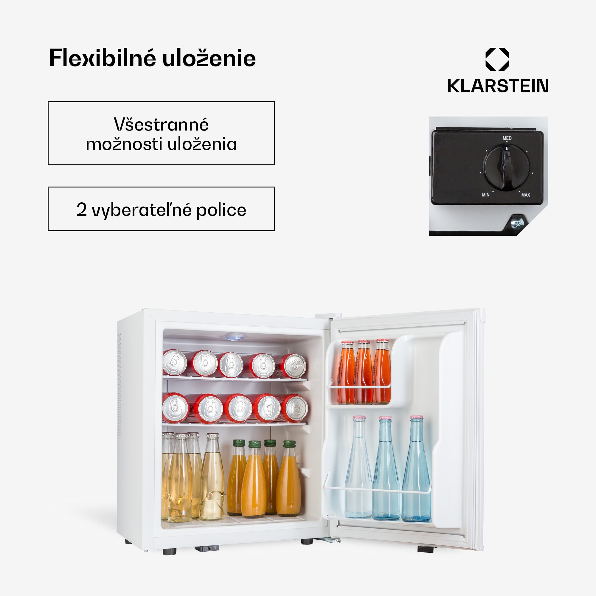 Klarstein Happy Hour 38, mini chladnička, minibar, 38 litrov, 26 dB – Obrázok 5