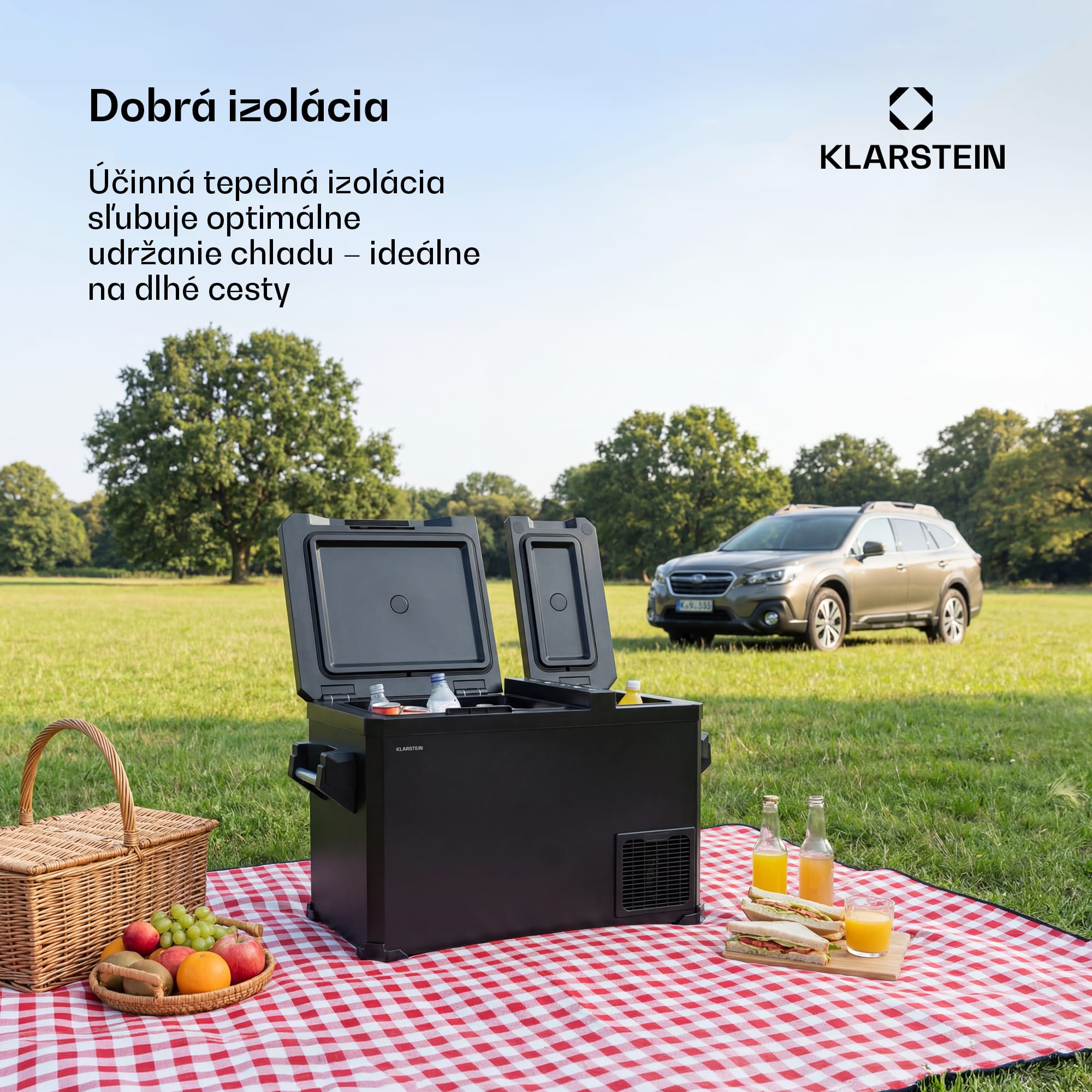 Klarstein Arctiq Duo chladiaci box | S kompresorom | 43 litrov | 58 plechoviek | -18 až 20 °C | Čierny | 78 cm – Obrázok 5