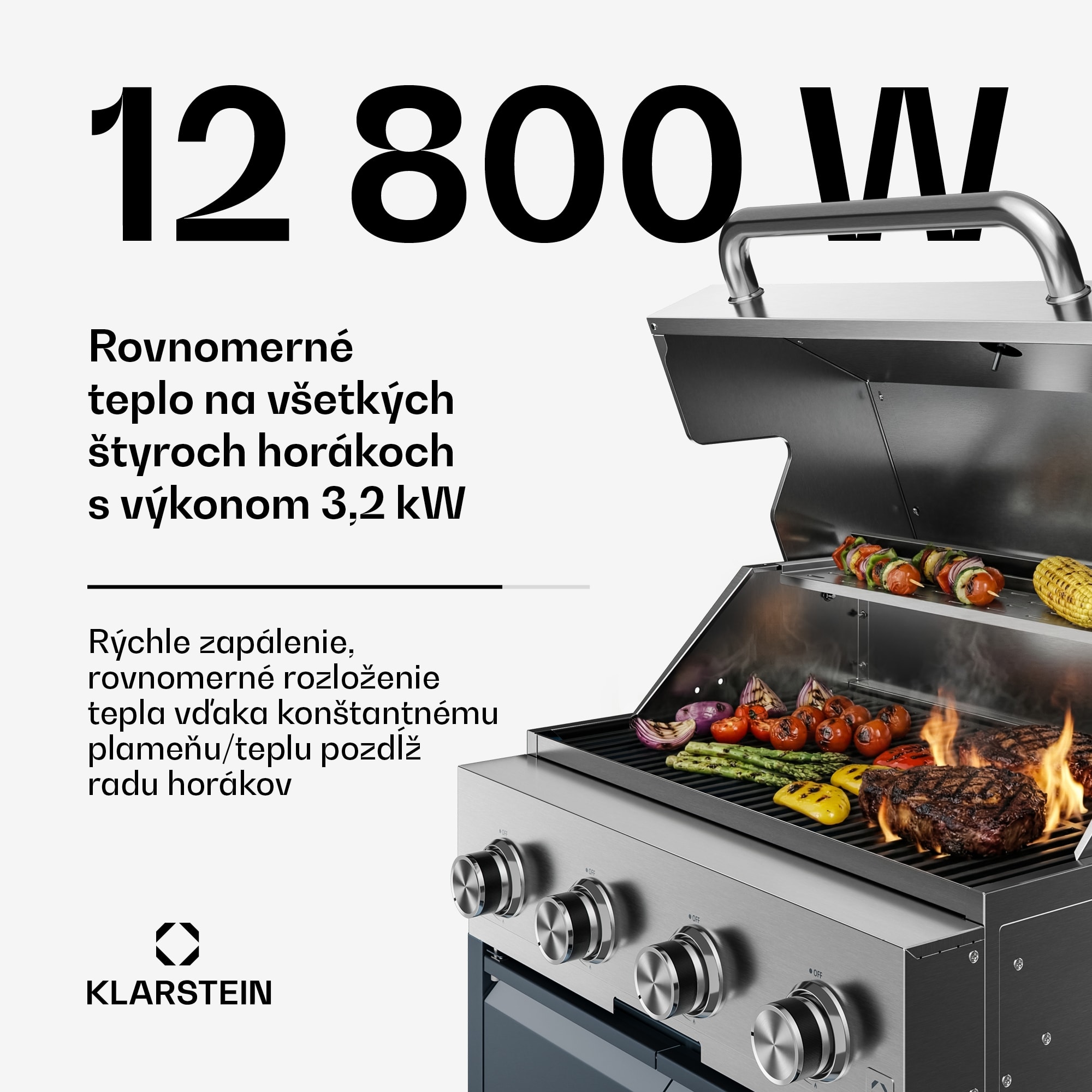 Klarstein WaldChef súprava vonkajšej kuchyne | 4 horáky | 50 mbar | 12 800 W | Vodeodolná | Nehrdzavejúca oceľ – Obrázok 3