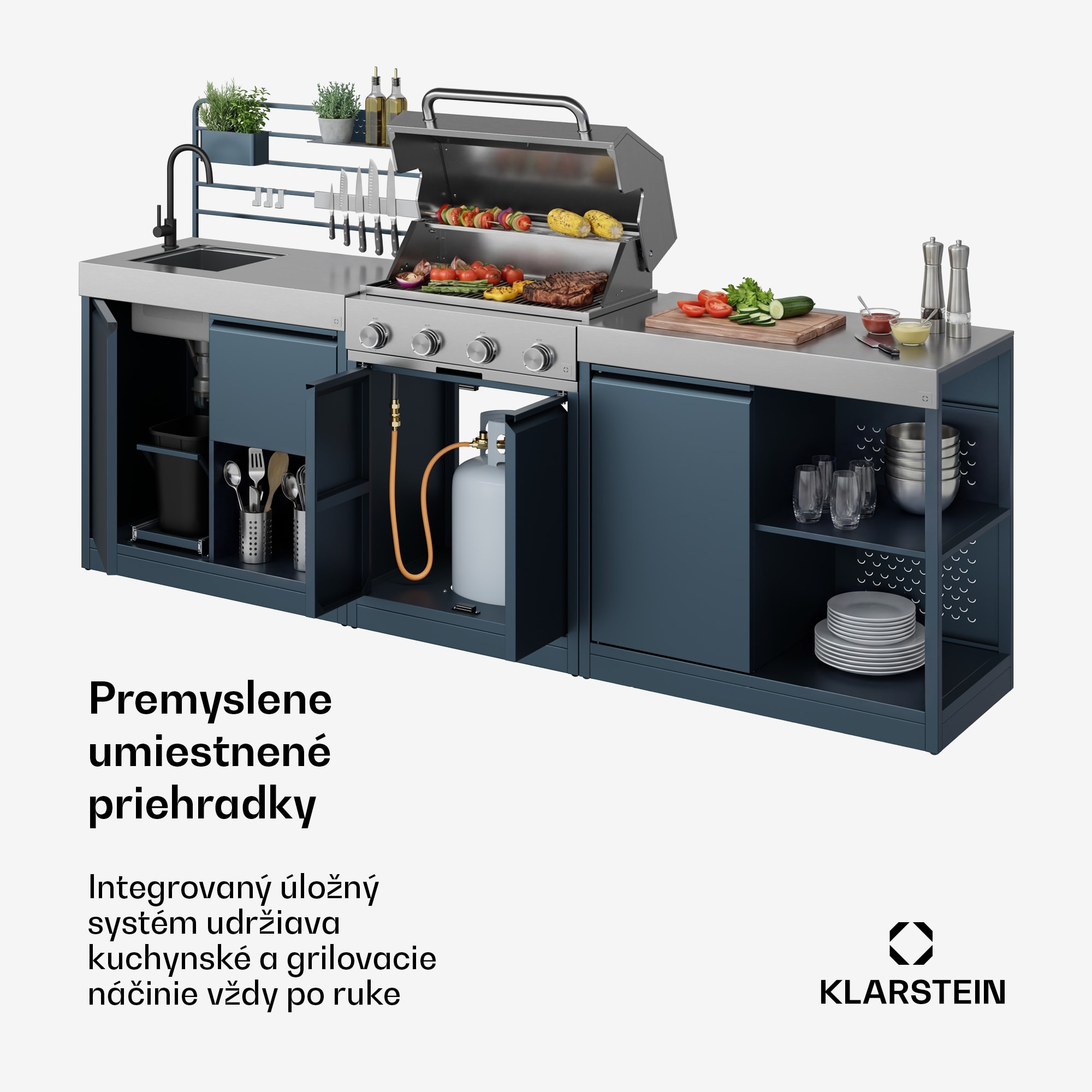 Klarstein WaldChef súprava vonkajšej kuchyne | 4 horáky | 30 mbar | 12 800 W | Vodeodolná | Nehrdzavejúca oceľ – Obrázok 5