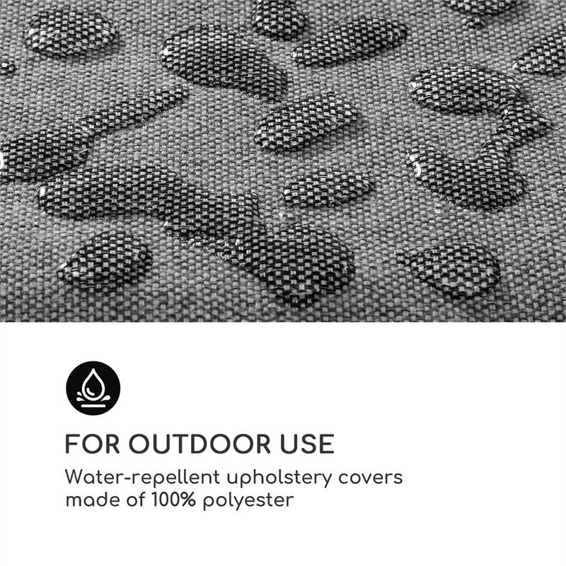 Blumfeldt Theia, poťahy na čalúnenie, 8 dielov, 100 % polyester, nepremokavé, tmavosivé – Obrázok 2