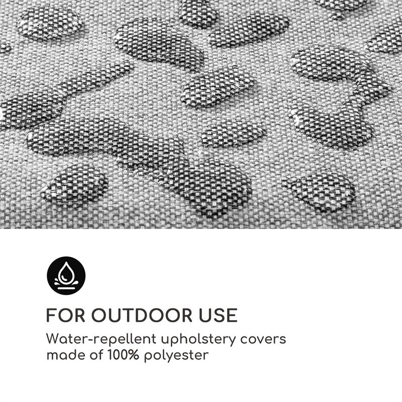 Blumfeldt Theia, poťahy na čalúnenie, 8 dielov, 100 % polyester, nepremokavé, svetlosivé – Obrázok 3