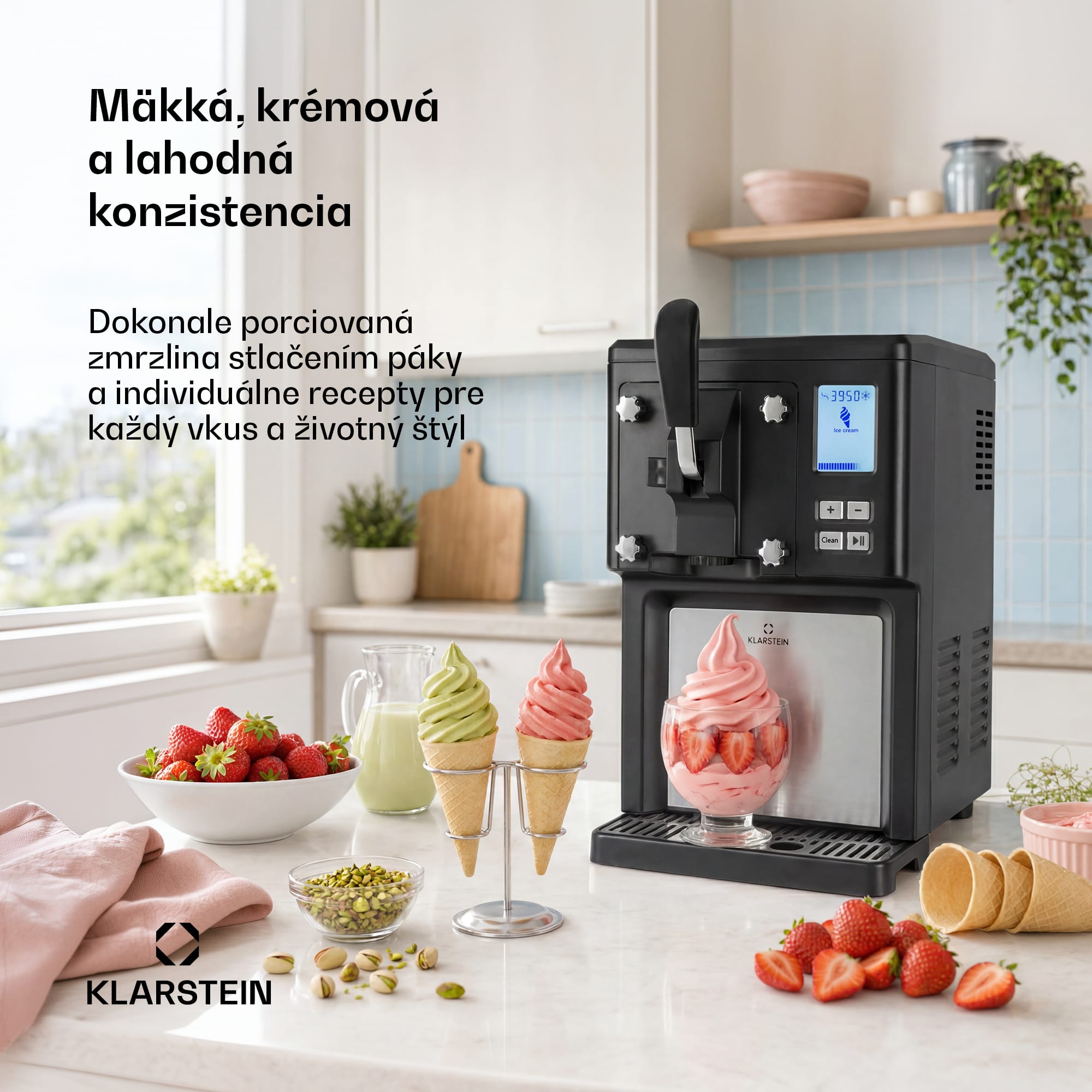 Klarstein Sweet Sundae zmrzlinovač kompresor 1,5l nehrdzavejúca oceľ čierny – Obrázok 5