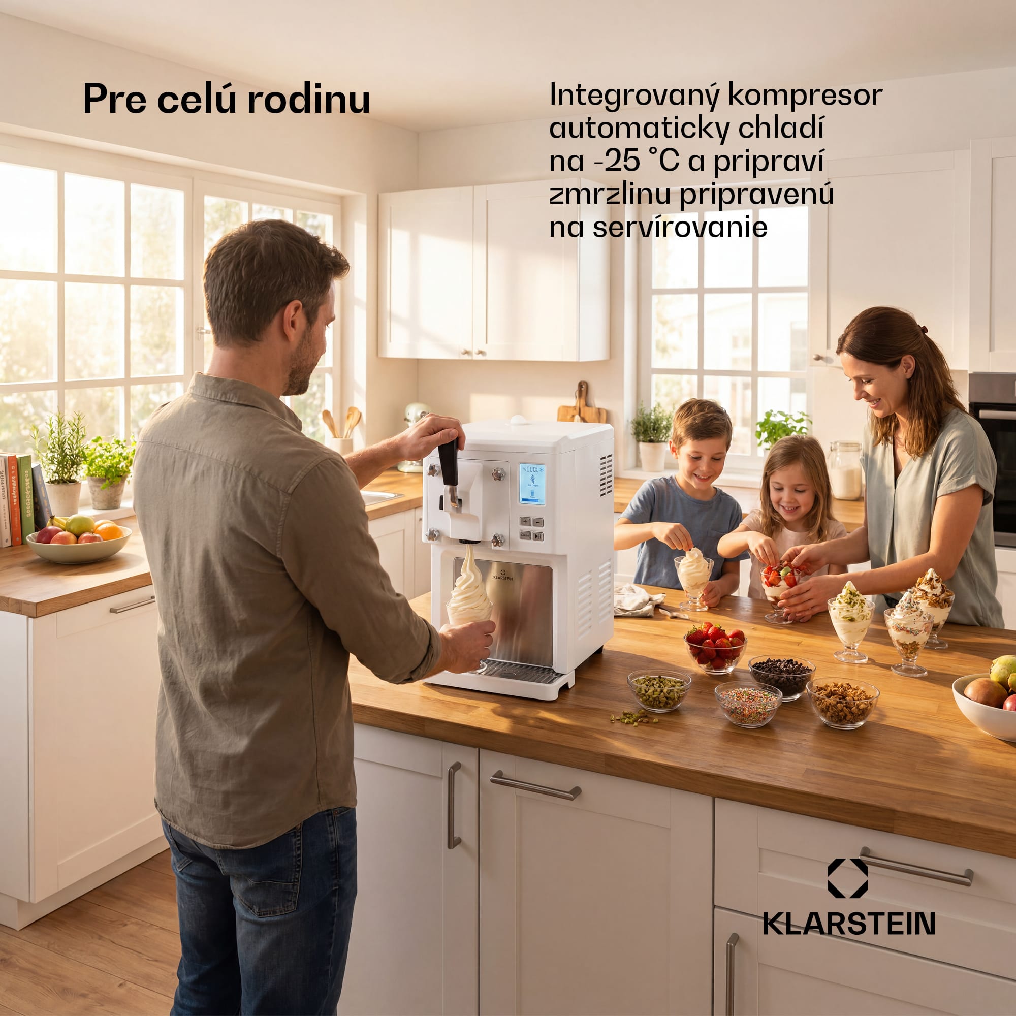 Klarstein Sweet Sundae zmrzlinovač kompresor 1,5l nehrdzavejúca oceľ biely – Obrázok 2