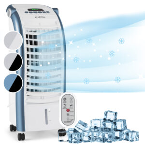 Klarstein Maxfresh, 3 v 1 ochladzovač vzduchu, ventilátor, 65 W, 6 l, diaľkový ovládač, 2 x chladiaci box