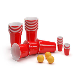 BeerCup Federer Ultimate Beer Pong párty balík, Red Cups, Shot Cups, vrátane loptičiek