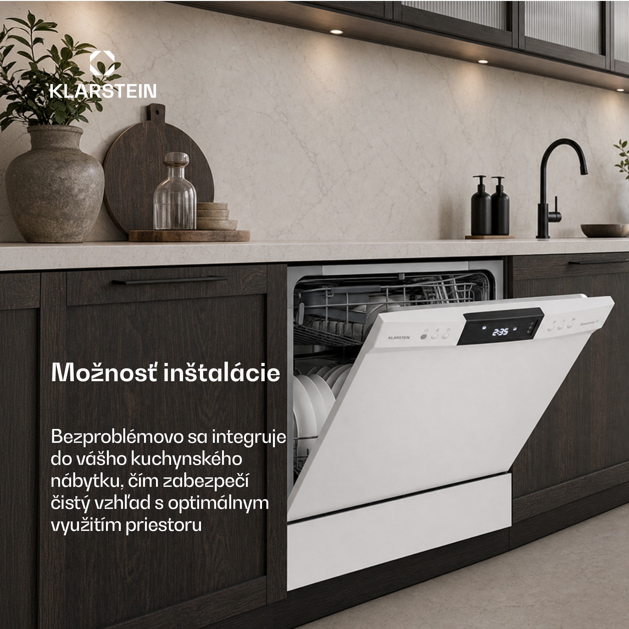 Klarstein Amazonia vstavaná umývačka riadu | 8 programov | Technológia Aqua-Stop | 1620 W | 55 cm – Obrázok 3