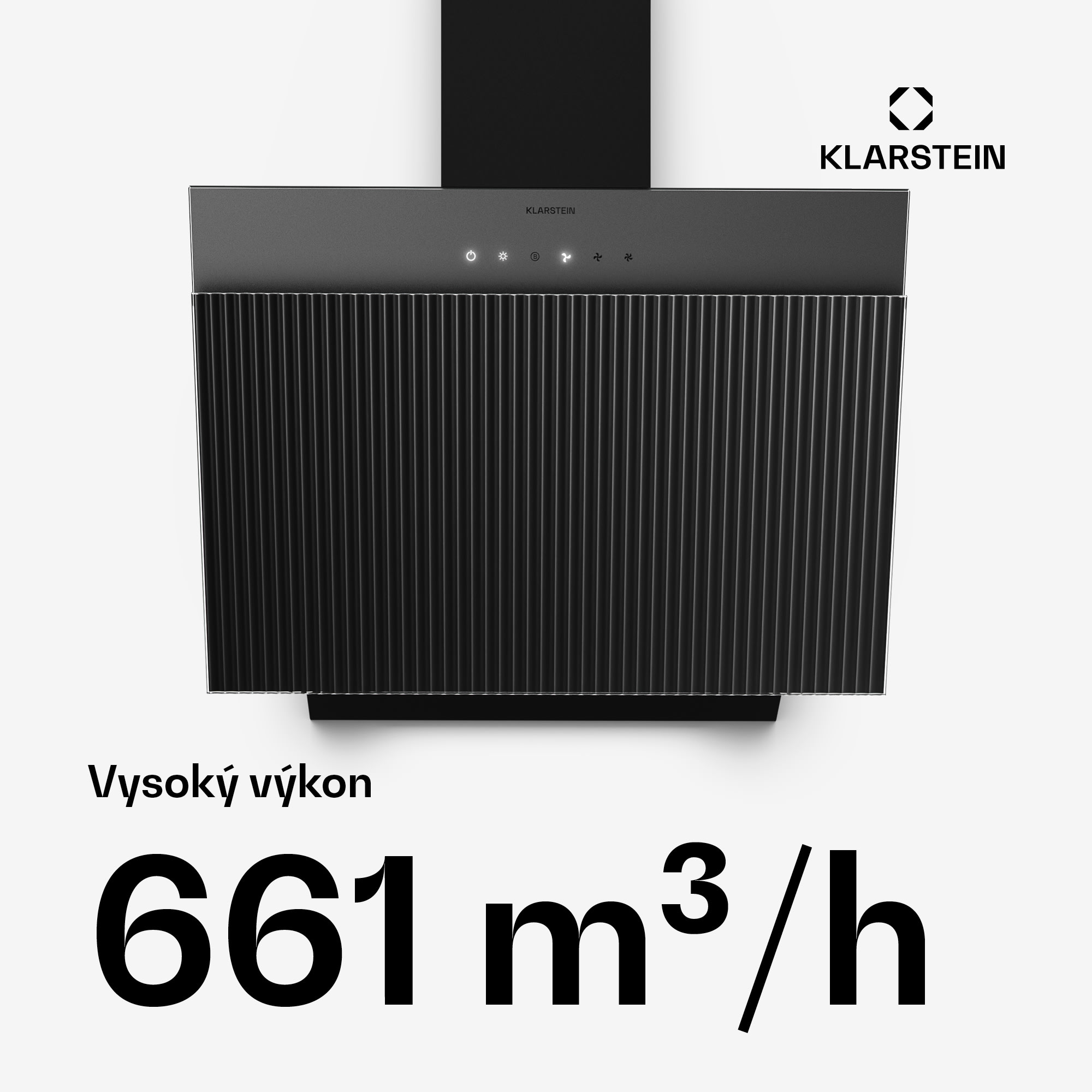 Klarstein Wavyn šikmý digestor | Režimy odsávania a recirkulácie | Vysokokvalitný dizajn | 661 m³/h | 60 cm – Obrázok 5