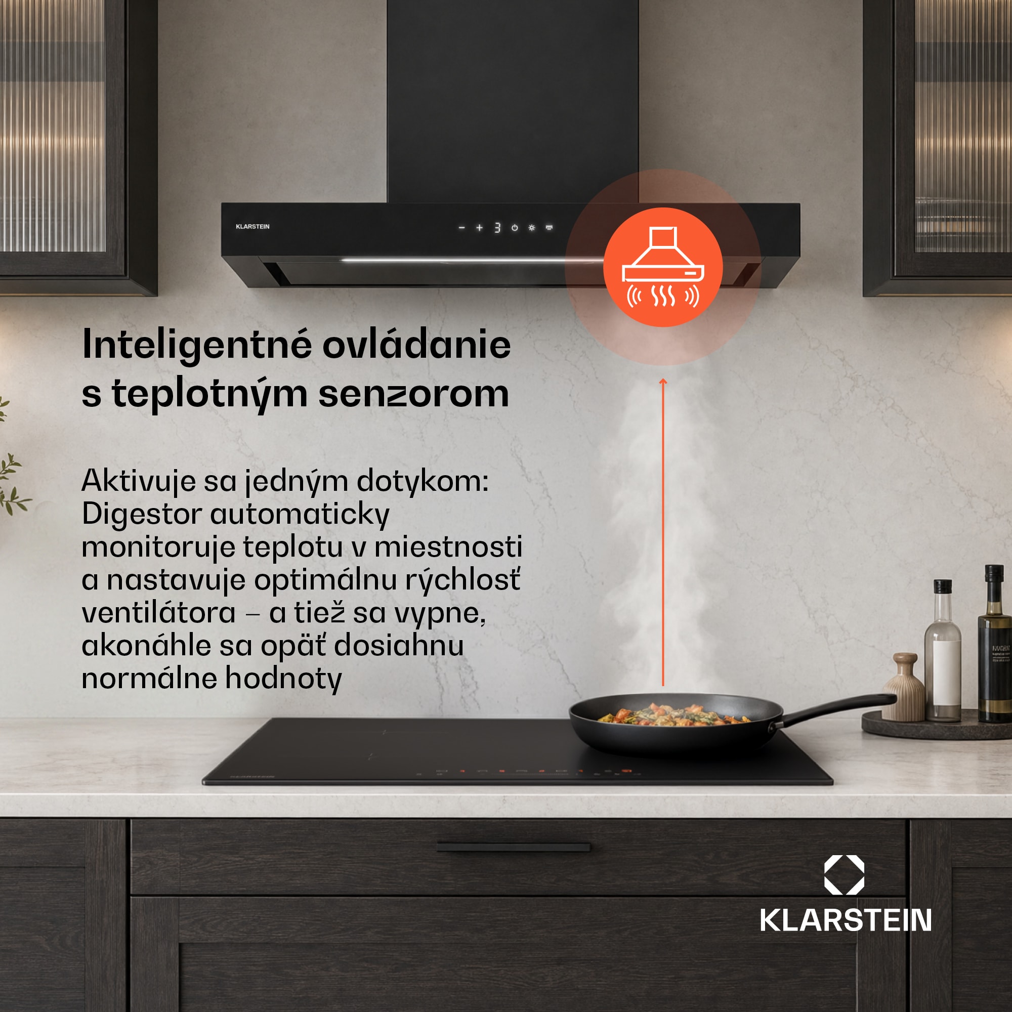 Klarstein Vapura horizontálna nástenná digestor | Elegantný, moderný, výkonný | Trieda A++ | 609 m³/h | 60 cm – Obrázok 2