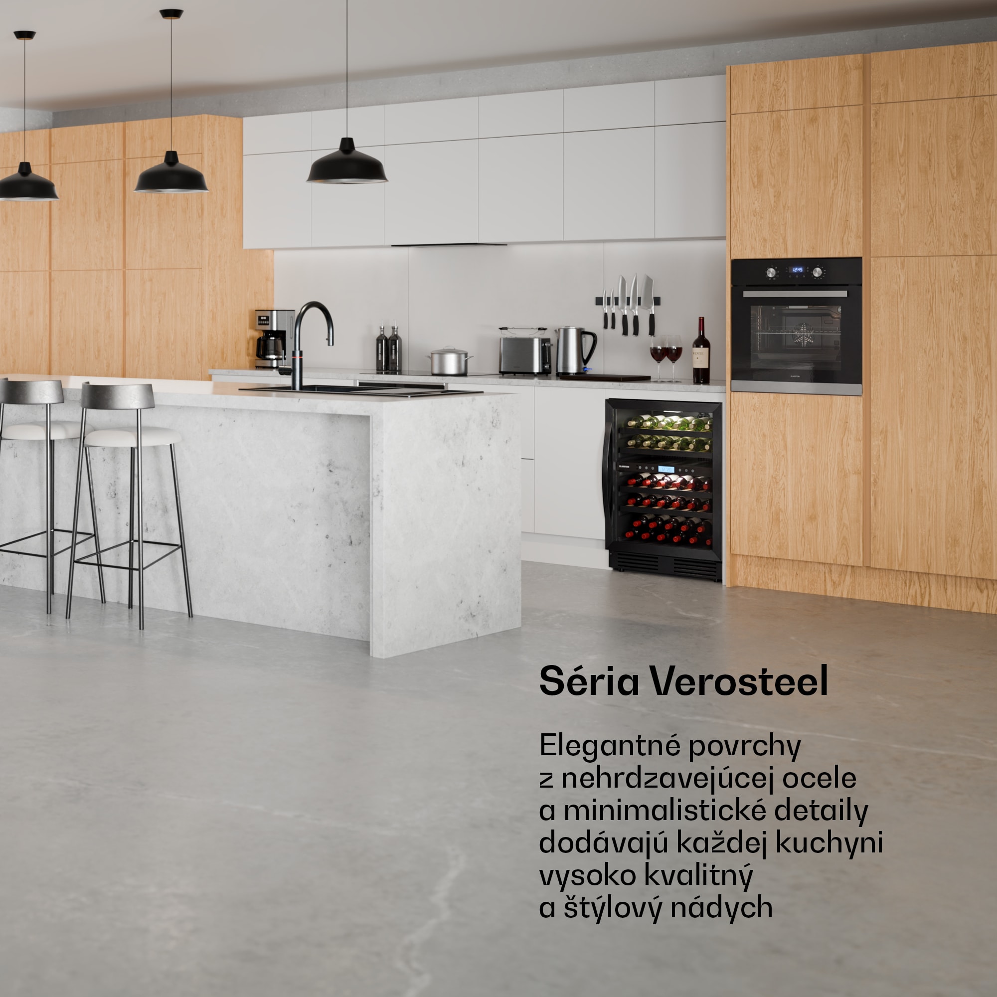 Klarstein VeroSteel podpultová chladnička na víno | 2-zónová | 129 litrov | 43 fliaš | 60 cm – Obrázok 2