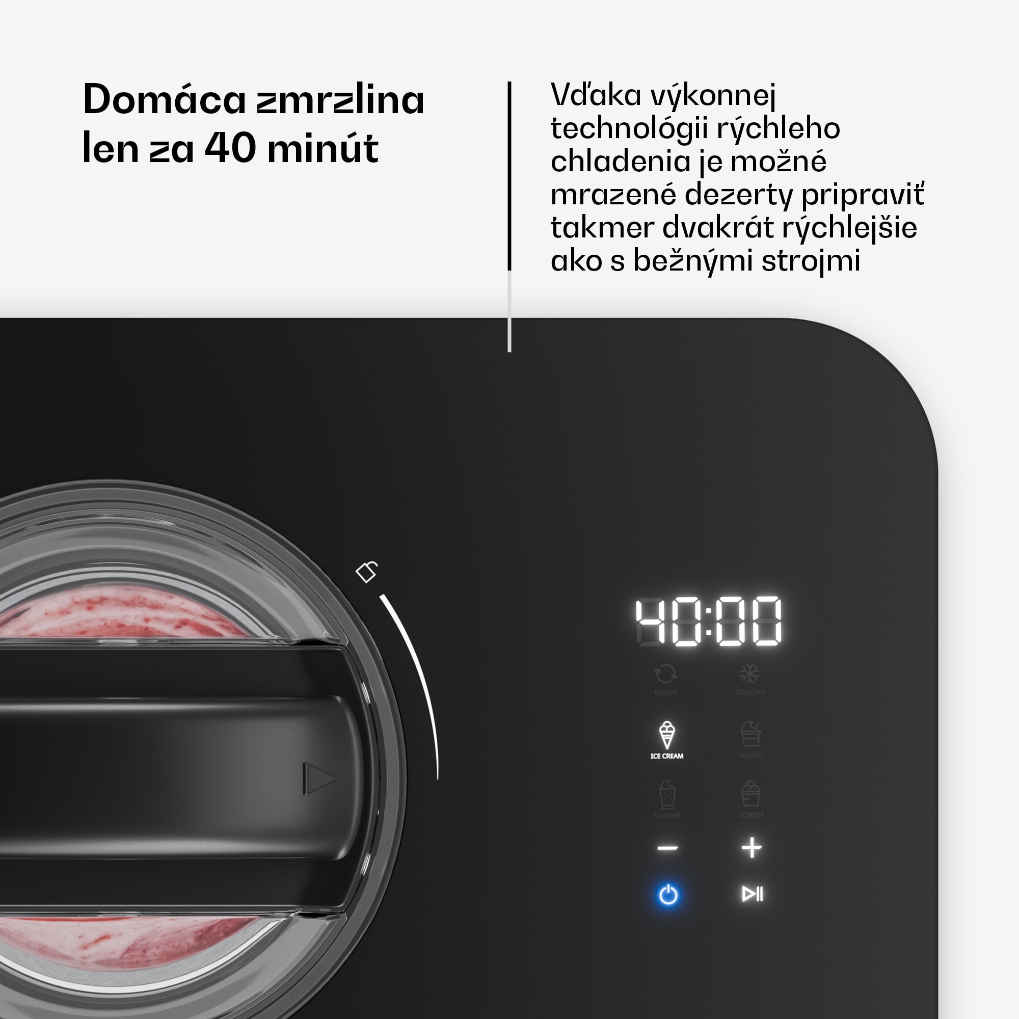 Klarstein VeroSteel zmrzlinovač s kompresorom | 1,5 l | 150 W | 4 programy | dotykové ovládanie – Obrázok 3