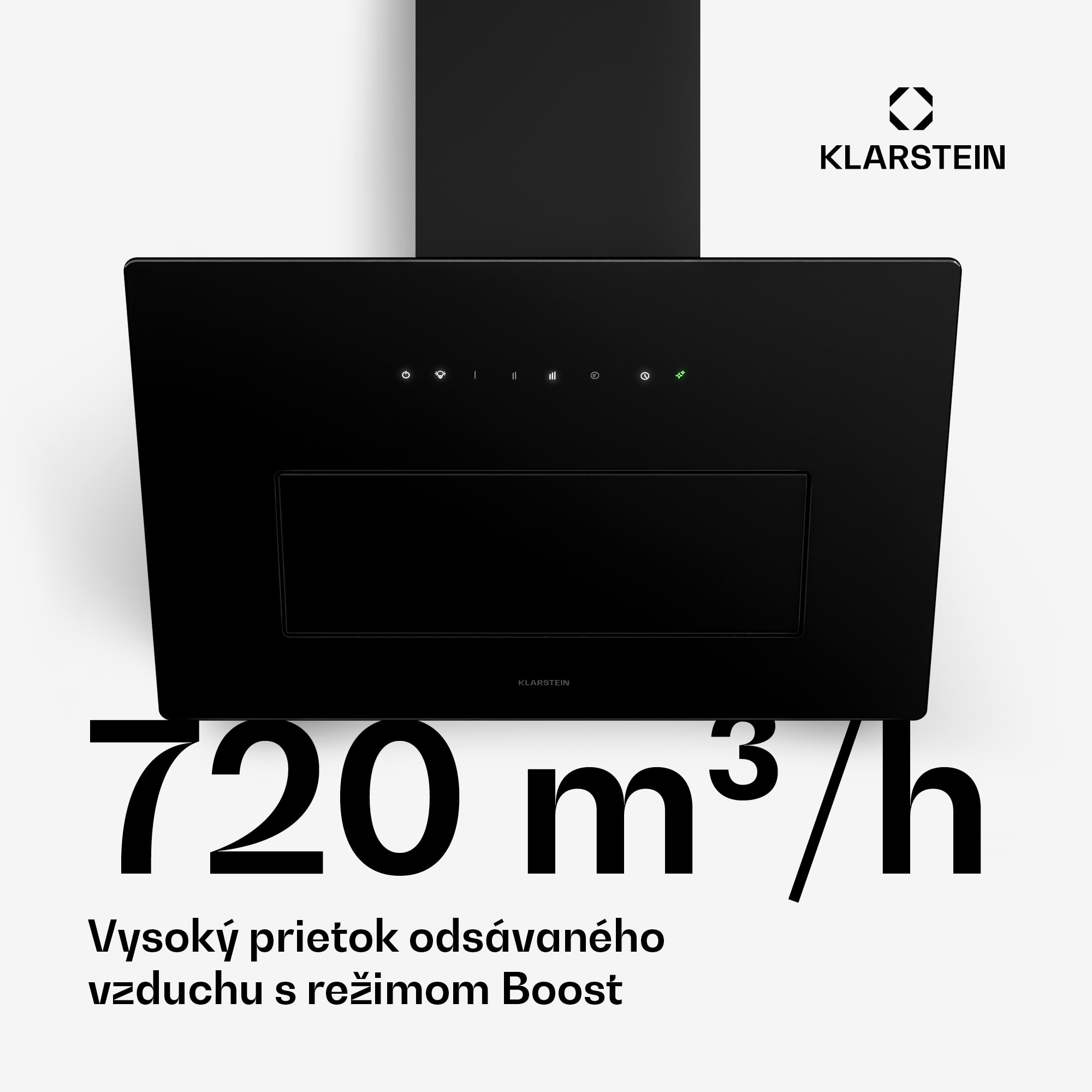 Klarstein SleekAir šikmý digestor | Režimy odsávania a recirkulácie | Ušľachtilý dizajn | 720 m³/h | 60 cm – Obrázok 5