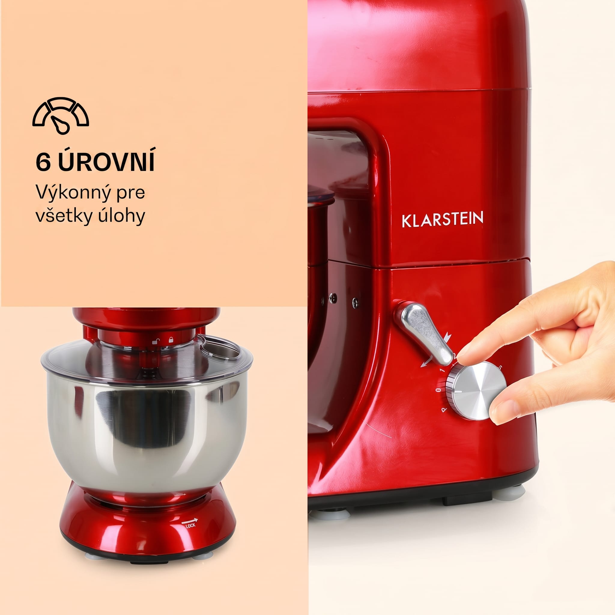 Klarstein Lucia, kuchynský robot, mixér, mlynček na mäso, 1800 W – Obrázok 3