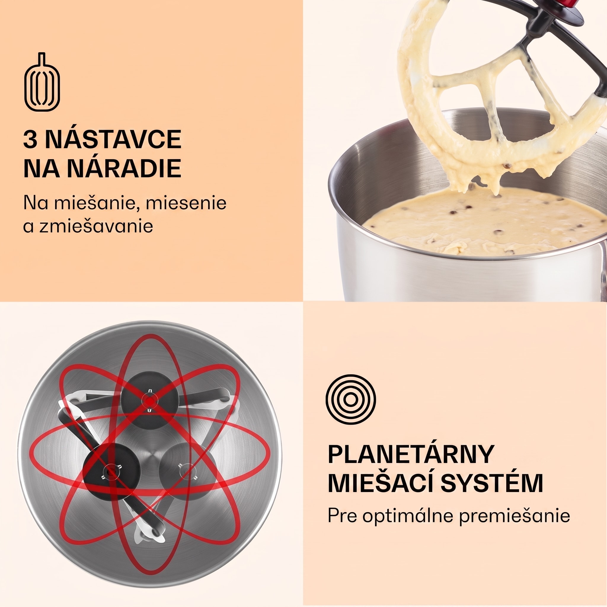 Klarstein Lucia, kuchynský robot, mixér, mlynček na mäso, 1800 W – Obrázok 4