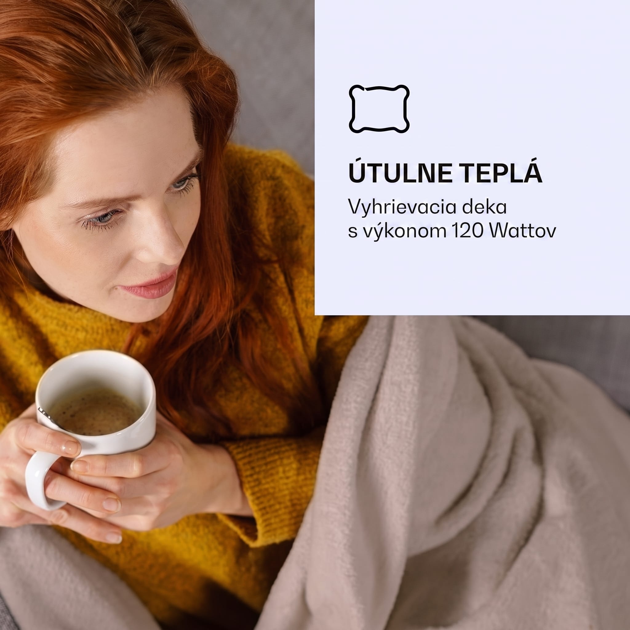 Klarstein Dr. Watson XL elektrická prikrývka 120 W, 3 stupne, 180 x 130 cm, ovládací panel – Obrázok 2
