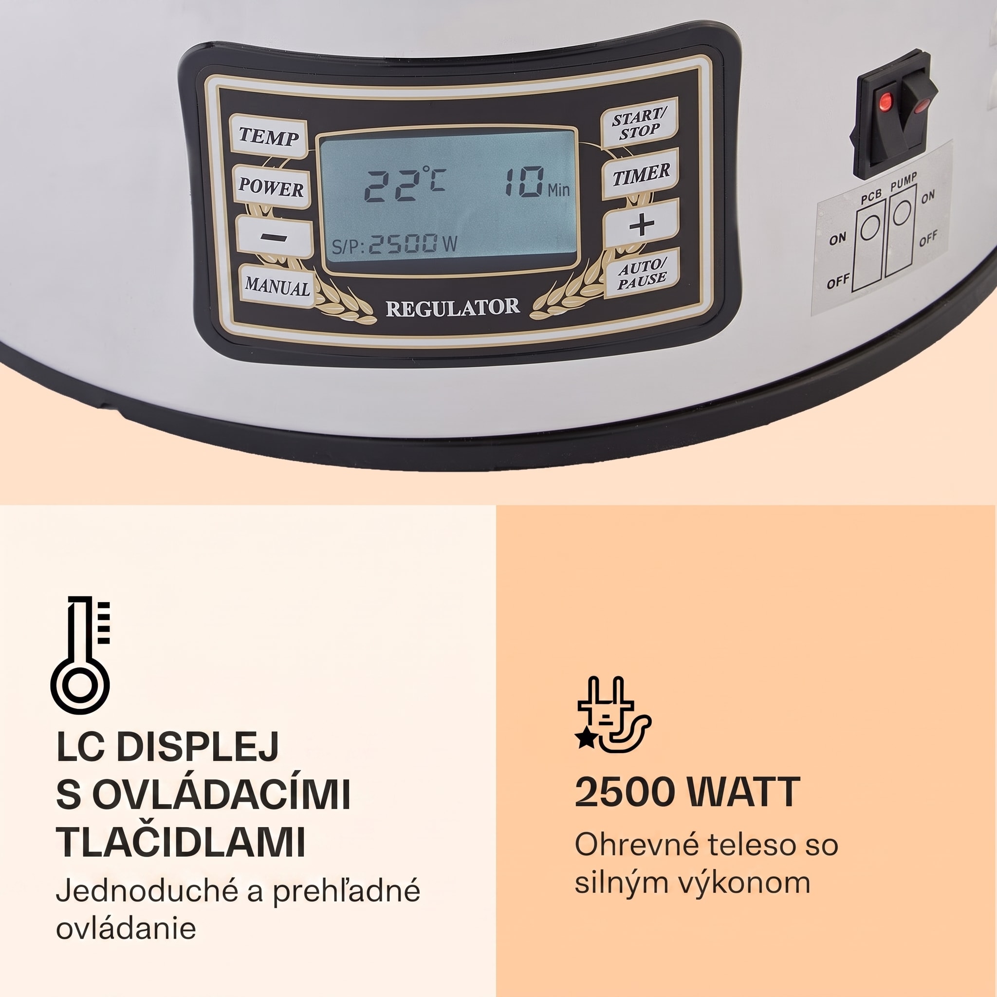 Klarstein Mundschenk, sladový kotol, 30 l, 2500 W, zariadenie na varenie piva, nehrdzavejúca oceľ – Obrázok 3