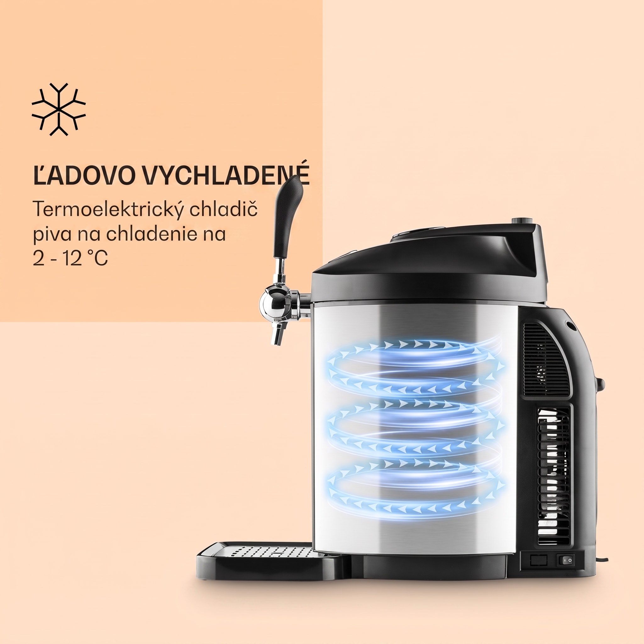 Klarstein Skal, výčapné zariadenie, chladenie piva, 5 l súdok, CO2, nehrdzavejúca oceľ – Obrázok 5