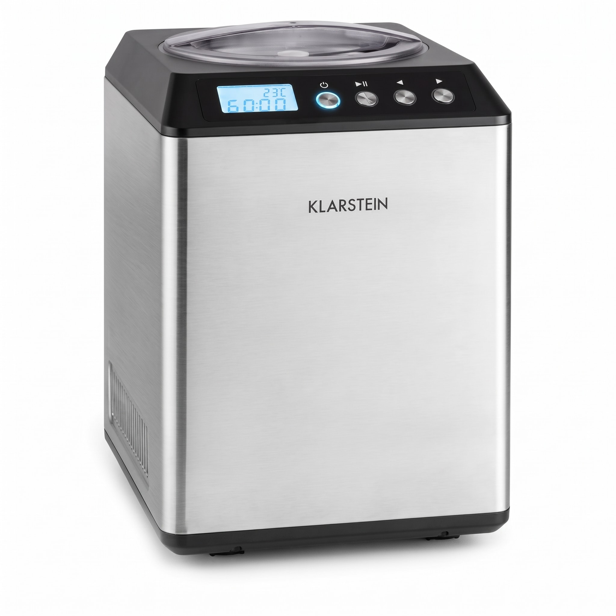 Klarstein Vanilly Sky Family, zmrzlinovač, výrobník zmrzliny a mrazeného jogurtu, 250 W, 2,5 l, strieborný – Obrázok 3