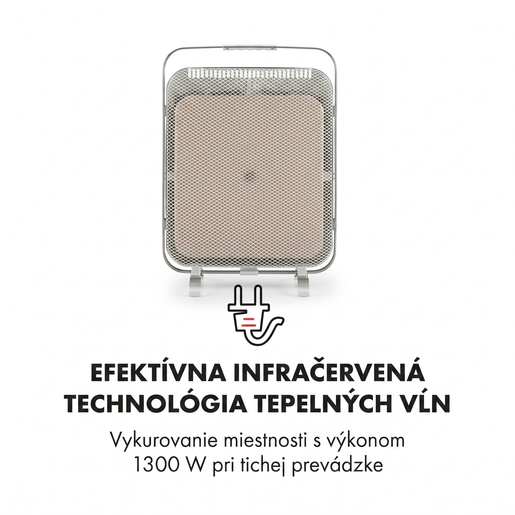 Klarstein HeatPal Marble, infračervený ohrievač, 1300 W, uloženie tepla, mramor, hliník – Obrázok 3