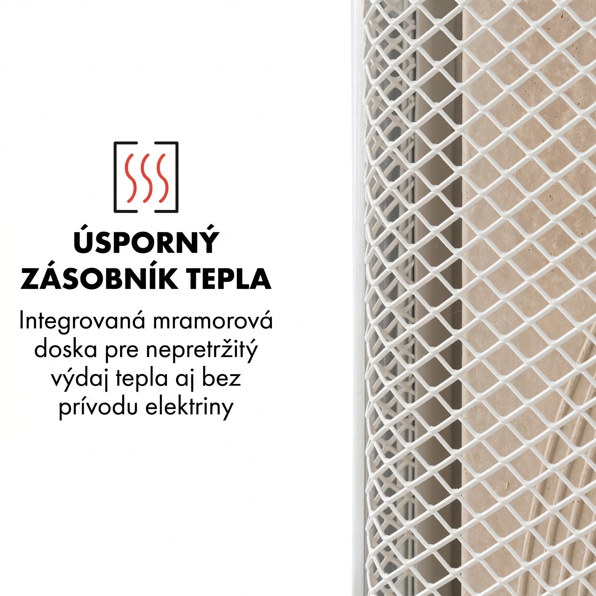 Klarstein HeatPal Marble, infračervený ohrievač, 1300 W, uloženie tepla, mramor, hliník – Obrázok 5