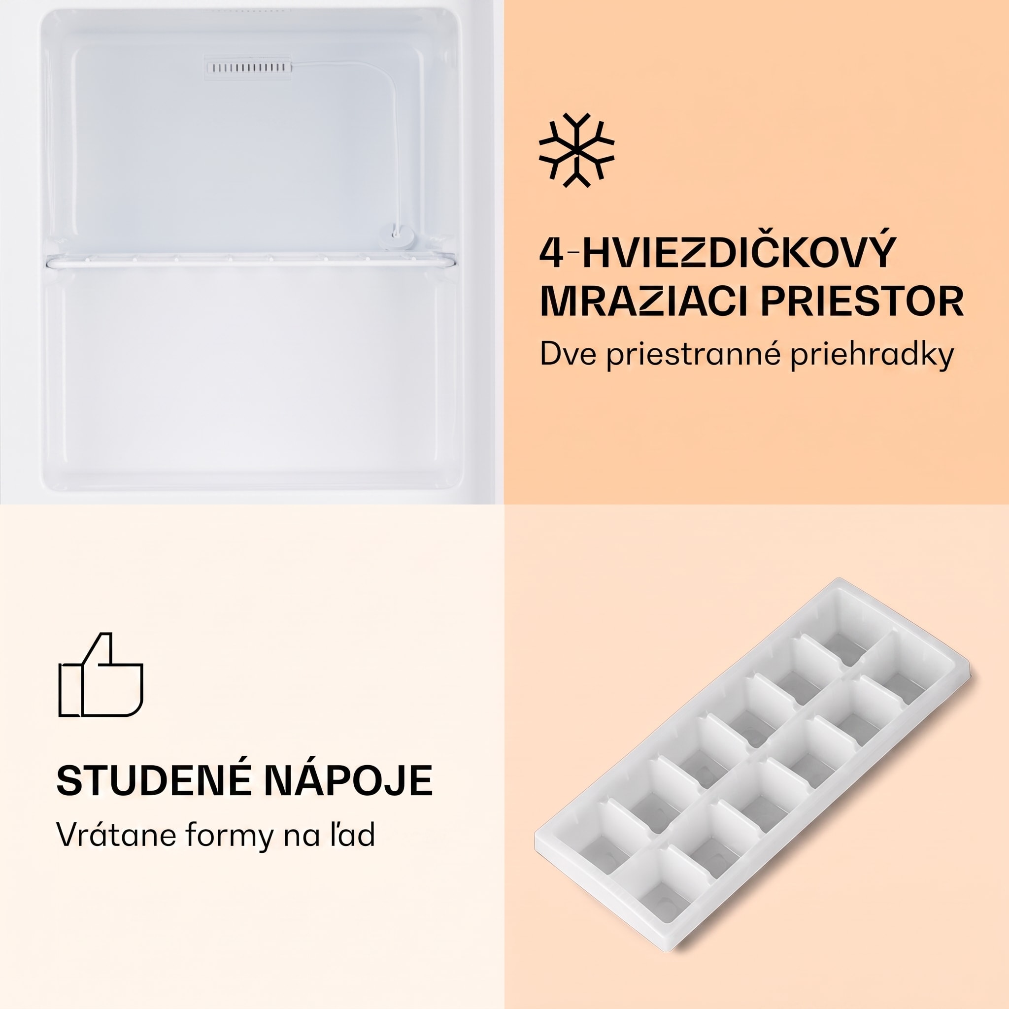 Klarstein Garfield Eco E, mraznička, 33 l, 4 hviezdičky, kompaktná, biela – Obrázok 3