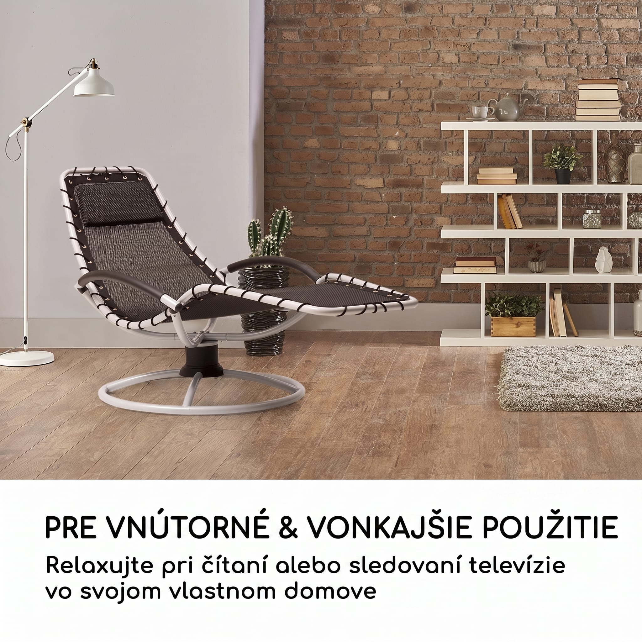 Blumfeldt Chiller Schwingliege 77x85x173cm 360 Comfort ComfortMesh čierna – Obrázok 5