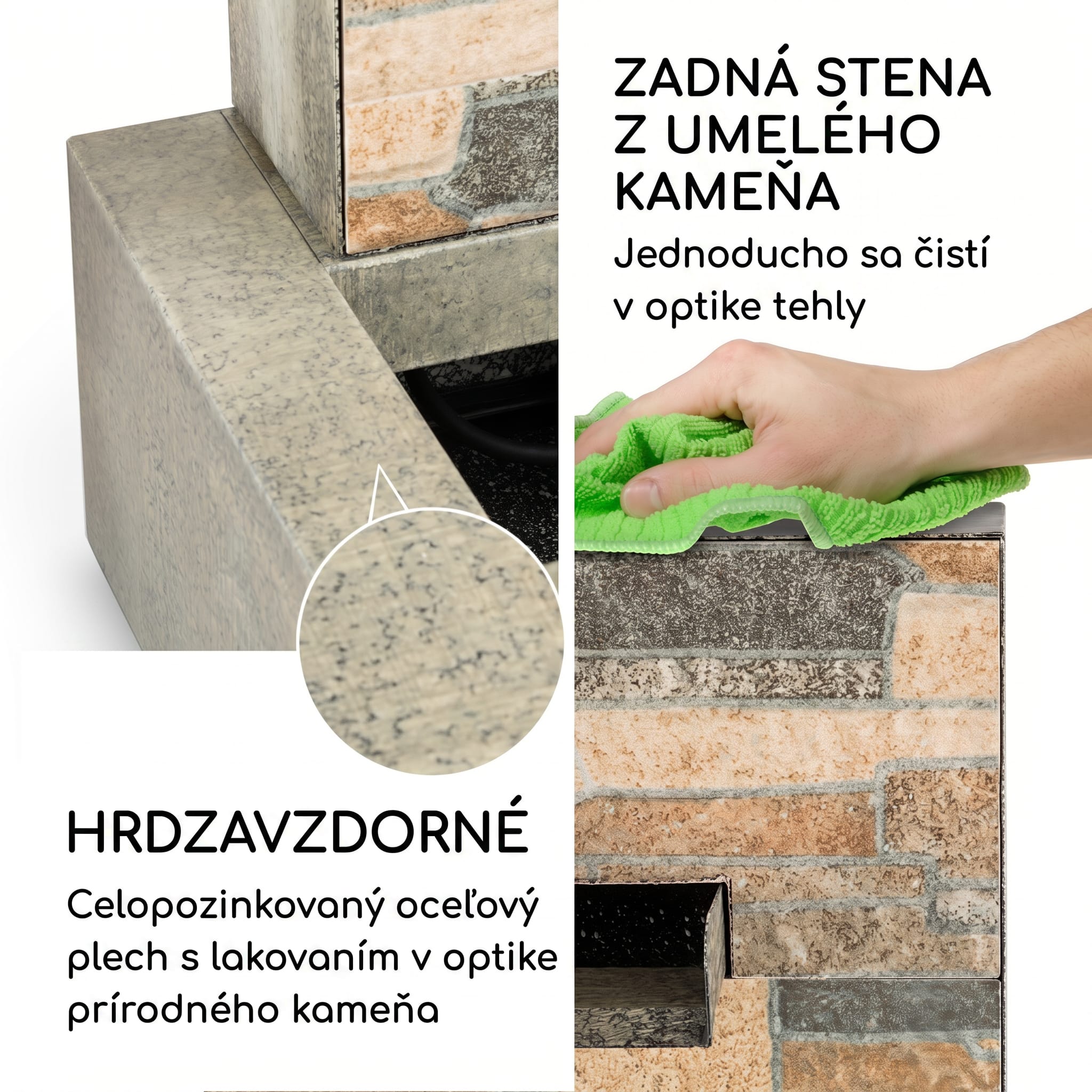 Blumfeldt Watergate záhradná fontána In/Outdoor 15W čerpadlo 10m kábel pozinkované – Obrázok 5